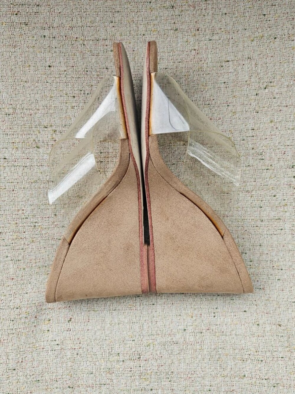 Jeffrey Campbell Women Heel Sandal Clear Plastic Upper Crisscross Shoe Size 8 - Picture 10 of 12